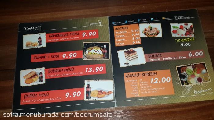 Bodrum Cafe, Sırakapılar Menü Fotoğrafı