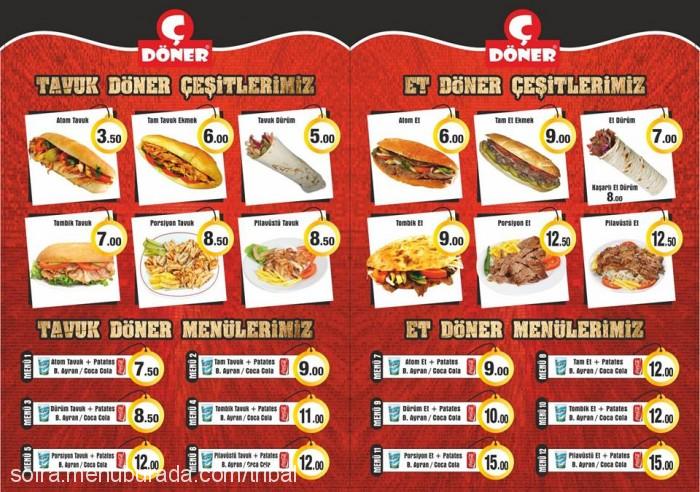 Mira Döner, Ertuğrul Menü Fotoğrafı