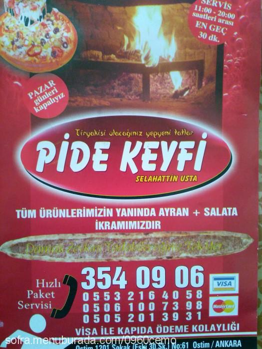 Pide Keyfi, Ostim Menü Fotoğrafı