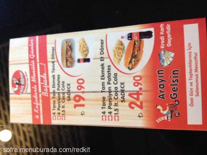 Reis Döner, Görükle Menü Fotoğrafı