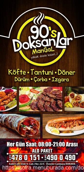 90S Doksanlar Mangal, Öveçler Menü Fotoğrafı