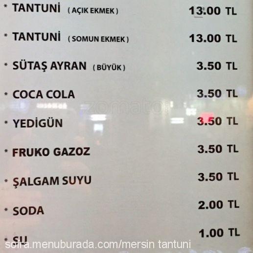 Bostancı Tantuni, Bostancı Menü Fotoğrafı