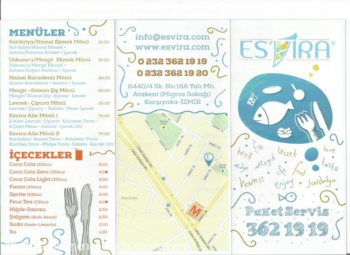 Esvira Balık Rest, Yalı Menü Fotoğrafı