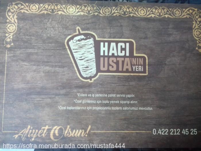Hacı Ustanın Yeri, İnönü Menü Fotoğrafı