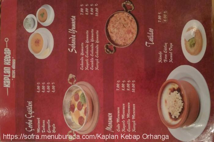 Kaplan Kebap Kk, Hürriyet Menü Fotoğrafı