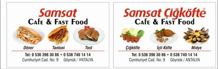 Samsat Çiğköfte, Göynük Menü Fotoğrafı