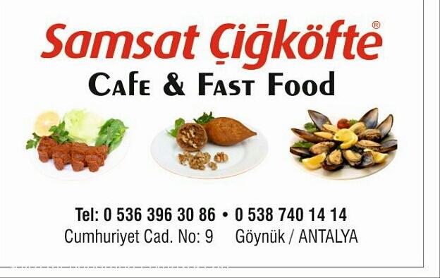 Samsat Çiğköfte, Göynük Menü Fotoğrafı