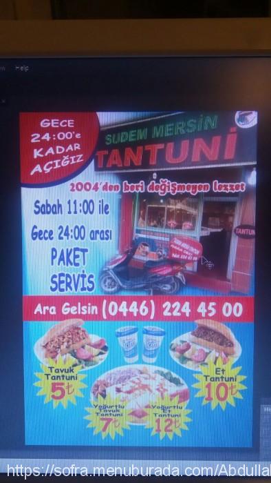 Sudem Mersin Tantuni, Cumhuriyet Menü Fotoğrafı