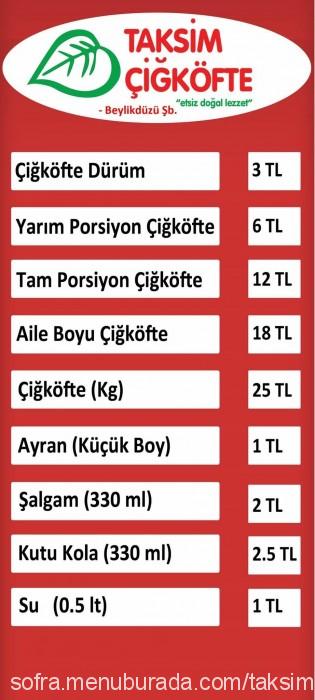 Çiğköfteci Kahtalı Hasan Usta, Beylikdüzü Menü Fotoğrafı