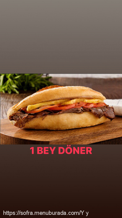 1 Bey Döner, Haznedar Merkez Menü Fotoğrafı