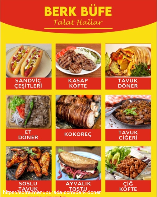 Berk Döner, Kazım Karabekir Menü Fotoğrafı