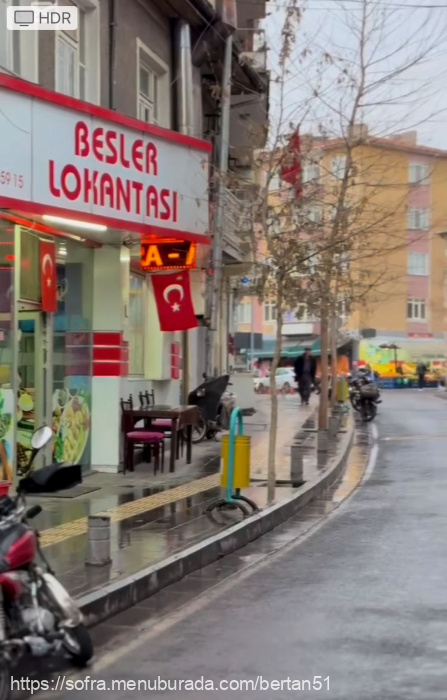 Besler Lokantası, Sokubaşı Menü Fotoğrafı