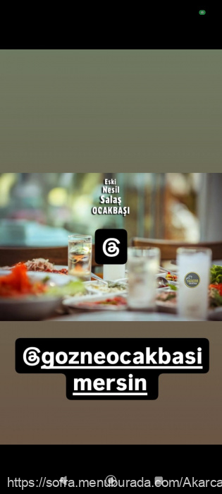 Gözne Ocakbaşı, Pirireis Menü Fotoğrafı