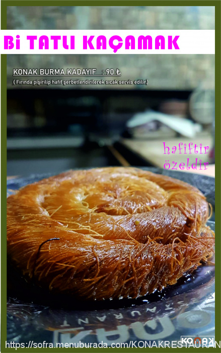 Konak Restaurant 32, Fatih Menü Fotoğrafı