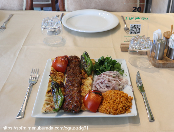 Yeşiloğlu Restaurant, İstiklal Menü Fotoğrafı