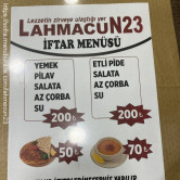 Lahmacun 23, İzzet Paşa  Menü Fotoğrafı Orta