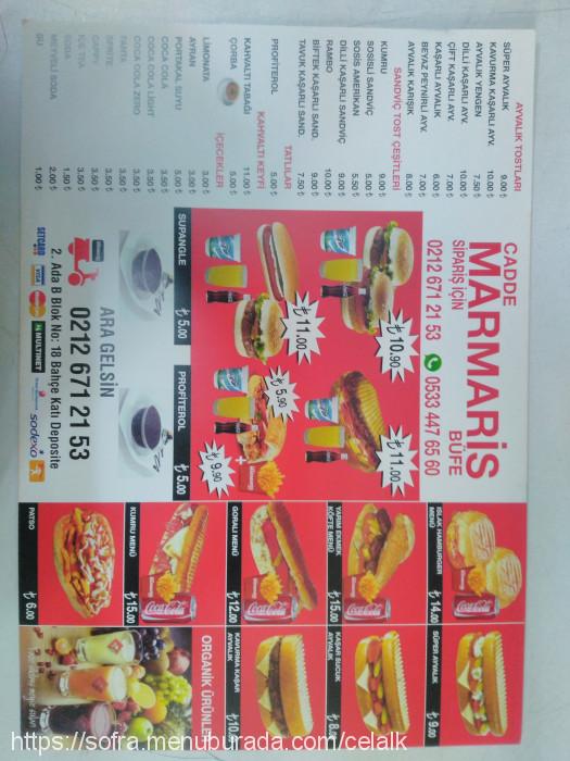 Cadde Marmaris, İkitelli (Deposite Outlet AVM) Menü Fotoğrafı