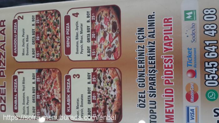 Enbal Pide Lahmacun, Hamidiye Menü Fotoğrafı