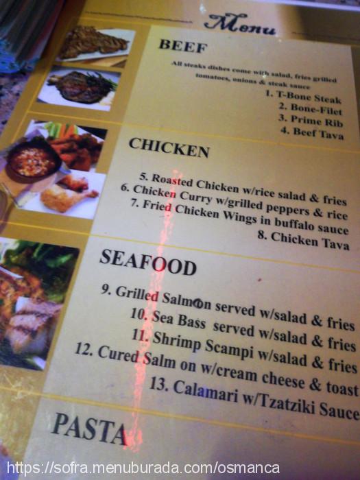 Fiesta Steak House & Biftek Restaurant, Çeşmeli Menü Fotoğrafı