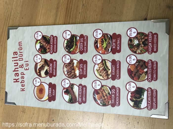 Kahvila Kebap ve Dürüm Evi, Kabataş Menü Fotoğrafı