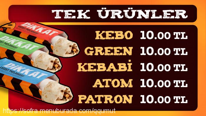 Kebo, Tunalı Hilmi Menü Fotoğrafı