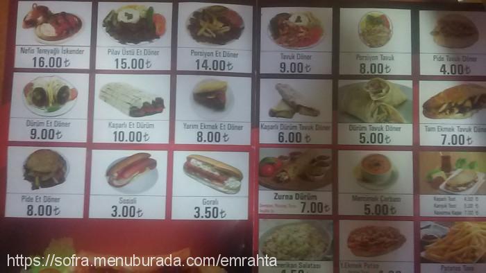 Köşem Büfe, Alibeyköy Menü Fotoğrafı