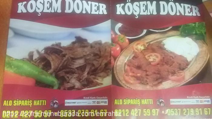 Köşem Büfe, Alibeyköy Menü Fotoğrafı
