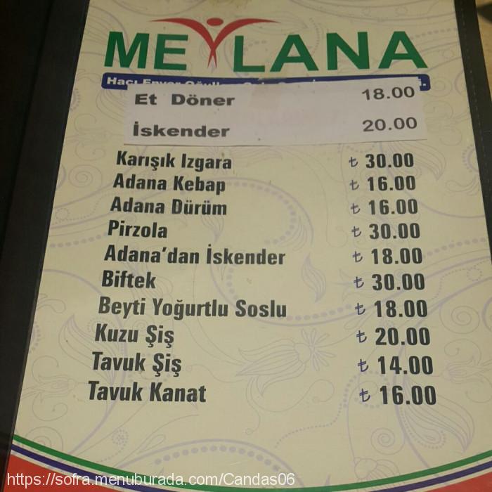 Mevlana Pide, Etimesgut Menü Fotoğrafı