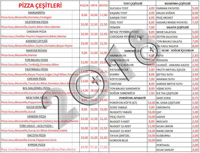 Buenos Pizza, Kırıkhan Menü Fotoğrafı
