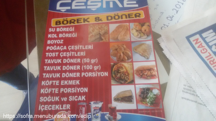 Çeşme Börek Ve Döner Salonu, Emek Menü Fotoğrafı