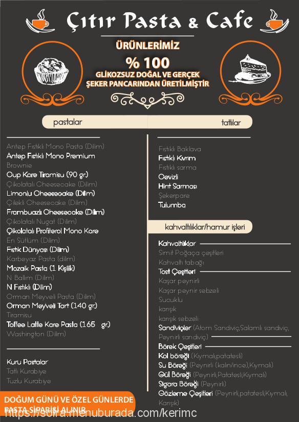 Çıtır Pasta & Cafe Waffle, Süleyman Şah Menü Fotoğrafı