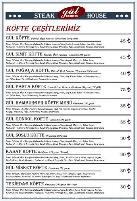 Gül Barbekü, Beylikdüzü Merkez Menü Fotoğrafı