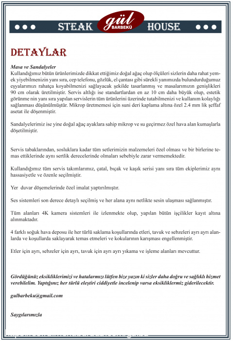 Gül Barbekü, Beylikdüzü Merkez Menü Fotoğrafı