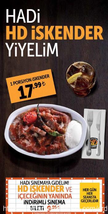 HD İskender, Gebze (Gebze Center AVM) Menü Fotoğrafı