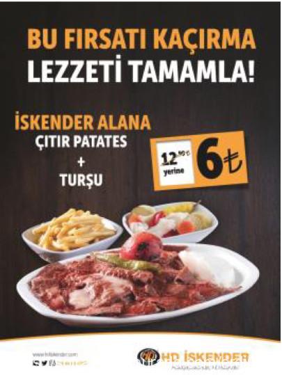 HD İskender, Gebze (Gebze Center AVM) Menü Fotoğrafı