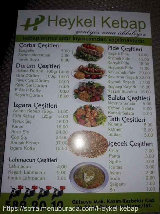 Heykel Kebap, Gülensu Menü Fotoğrafı