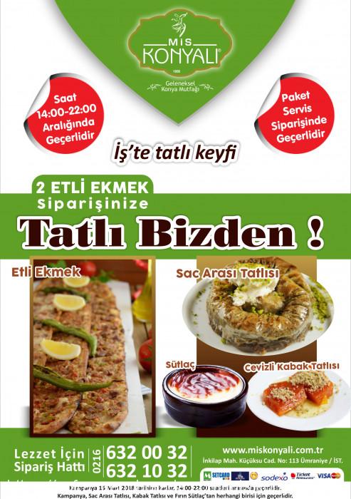 Mis Konyalı Etli Ekmek, İnkılap Menü Fotoğrafı