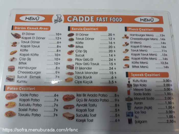 Cadde Döner Bingöl, İnönü Menü Fotoğrafı