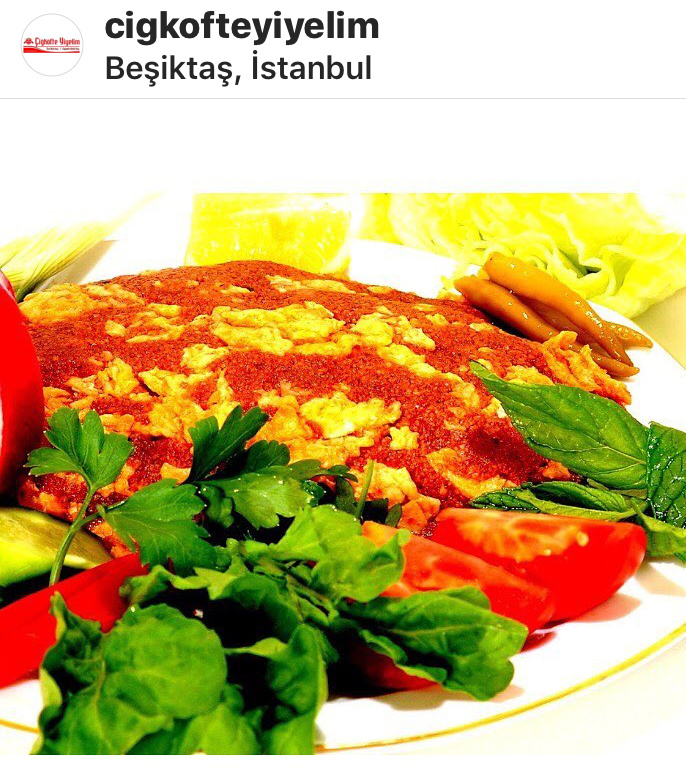 Çiğköfte Yiyelim, Beşiktaş Menü Fotoğrafı