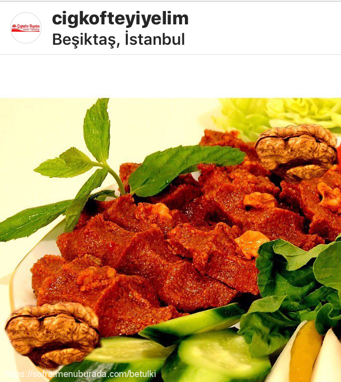 Çiğköfte Yiyelim, Beşiktaş Menü Fotoğrafı