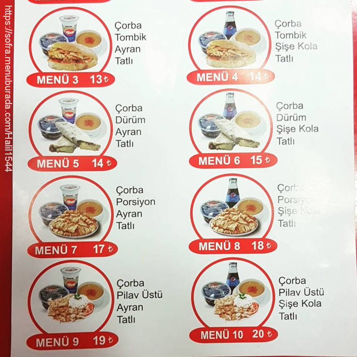 Dönerken Uğra, Sultançiftliği Menü Fotoğrafı