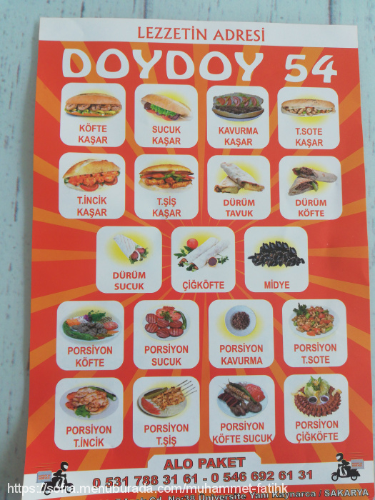 Doy Doy 54, Kaynarca Merkez Menü Fotoğrafı