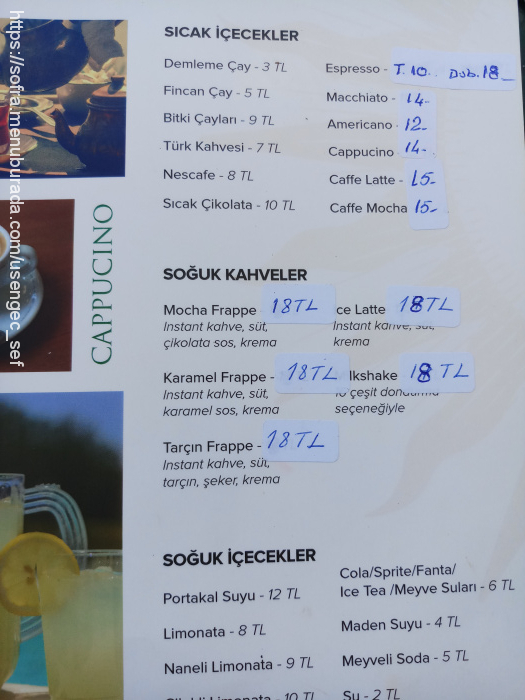 Helya Cafe, Büyükada Menü Fotoğrafı