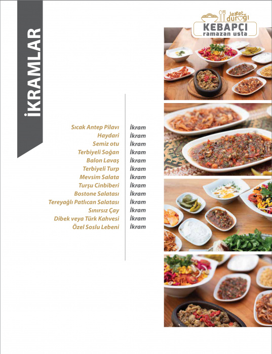 Nira Gurme, Yeni Batı Menü Fotoğrafı