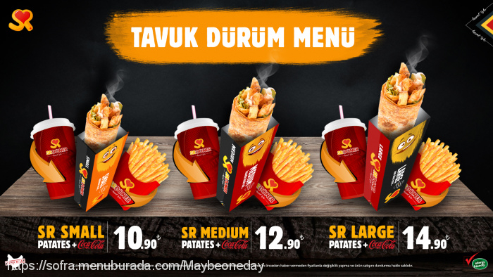 Sr Döner, Namık Kemal Menü Fotoğrafı