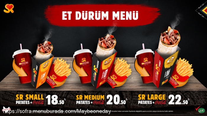 Sr Döner, Namık Kemal Menü Fotoğrafı