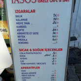 İasos İskele Cafe, Kıyıkışlacık  Menü Fotoğrafı Orta