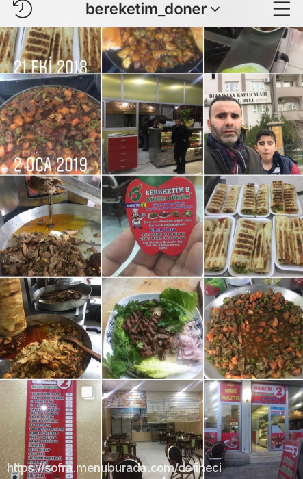 Bereketim Yemek Salonu, Kozağaç Menü Fotoğrafı