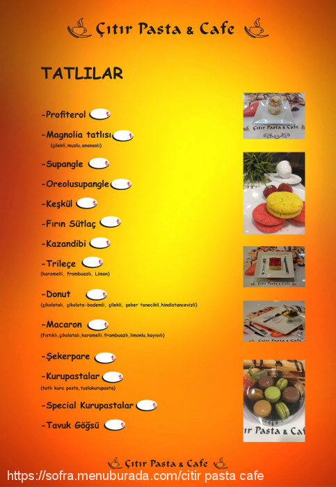 Çıtır Pasta & Cafe Waffle, Süleyman Şah Menü Fotoğrafı