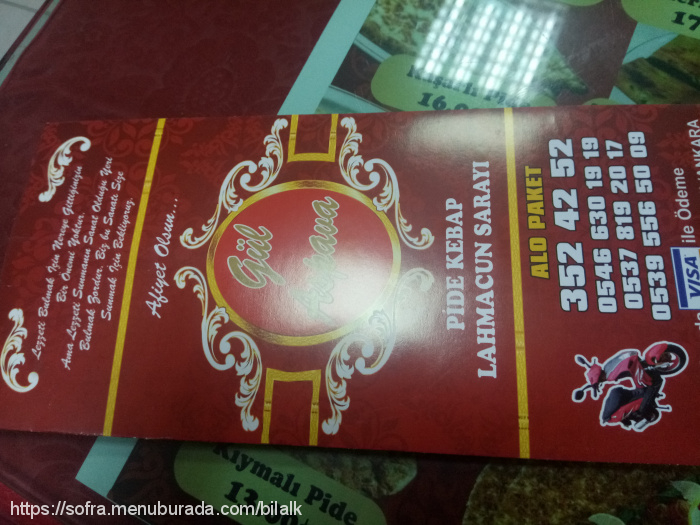 Gül Aspava, Atadan Menü Fotoğrafı